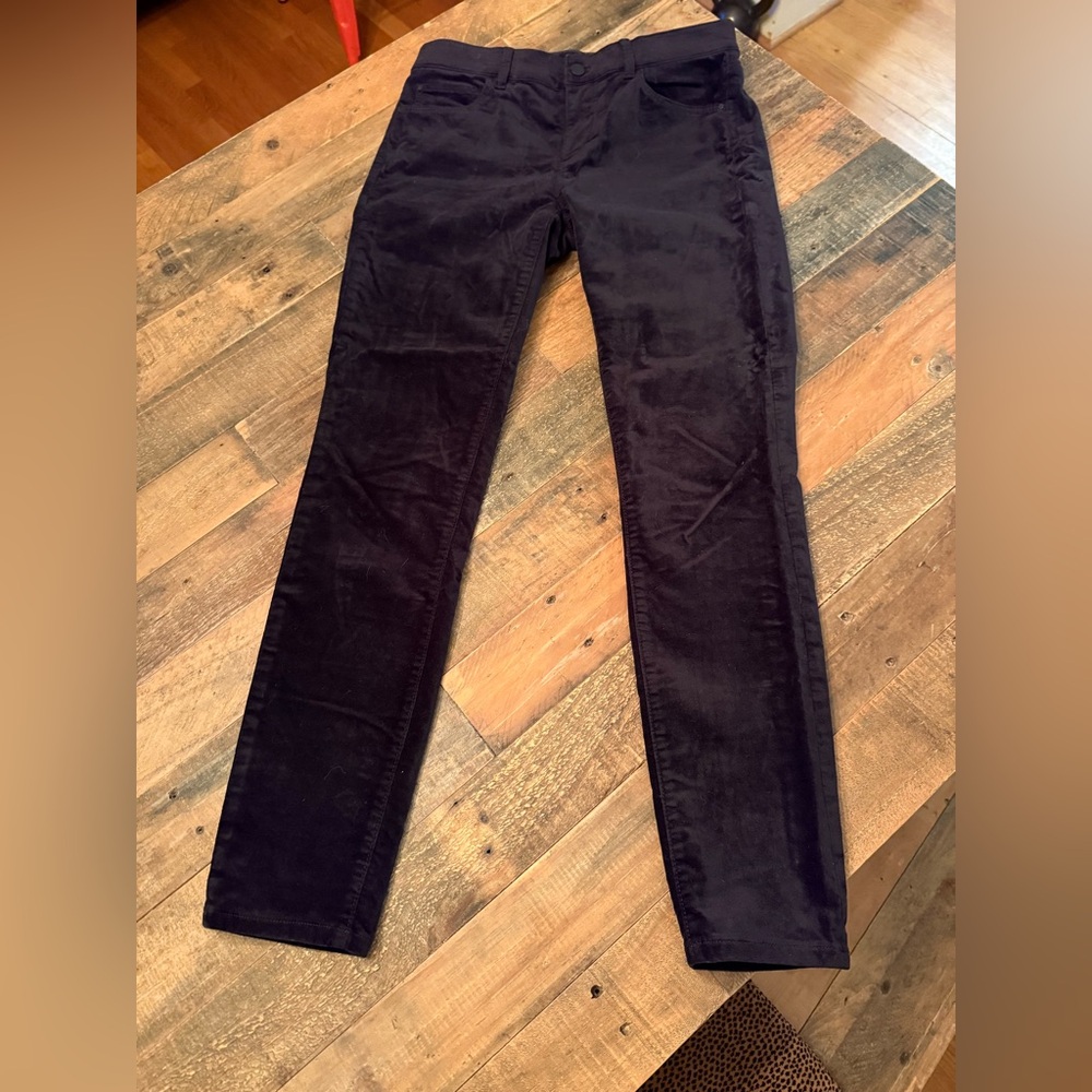 Ann Taylor black velvet pants size 2 EUC